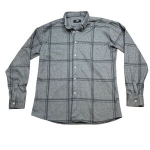 Men’s Mavi Brand Black‎ and White Plaid Button Down Shirt Size XL